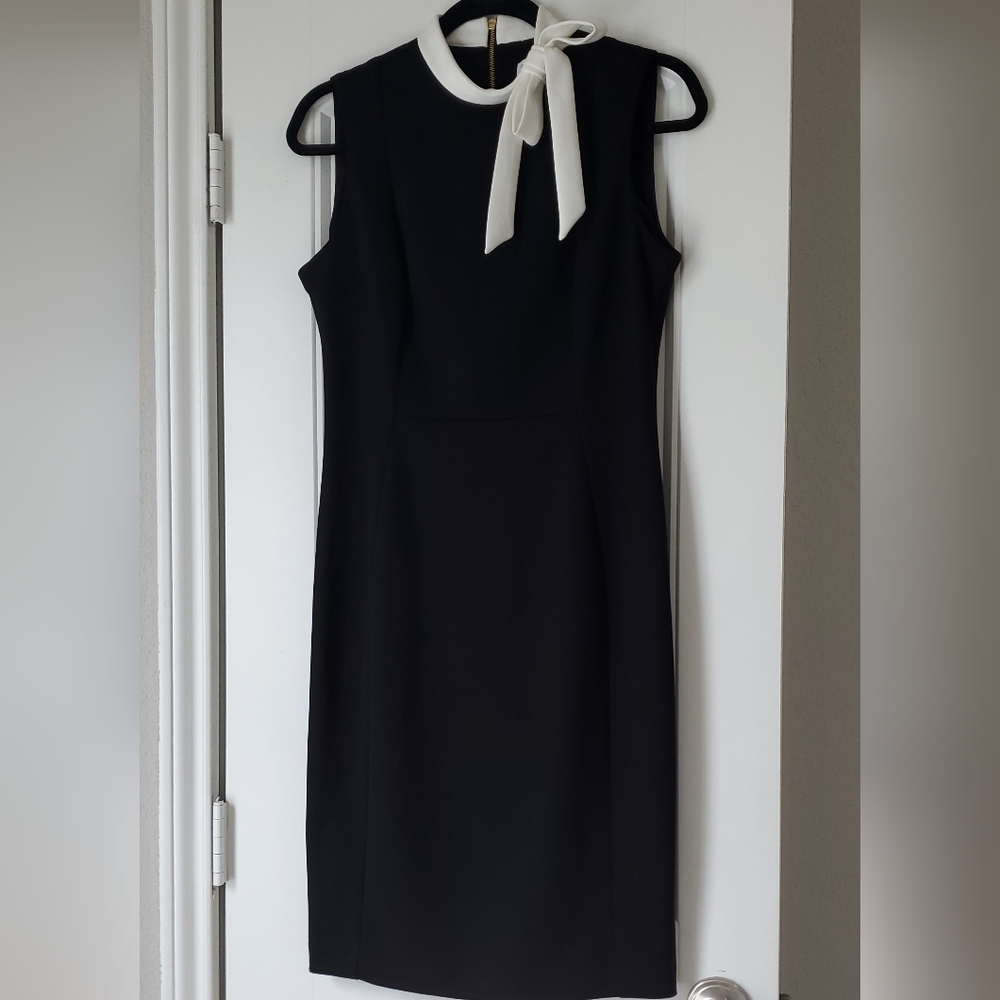 Calvin klein black sheath dress
